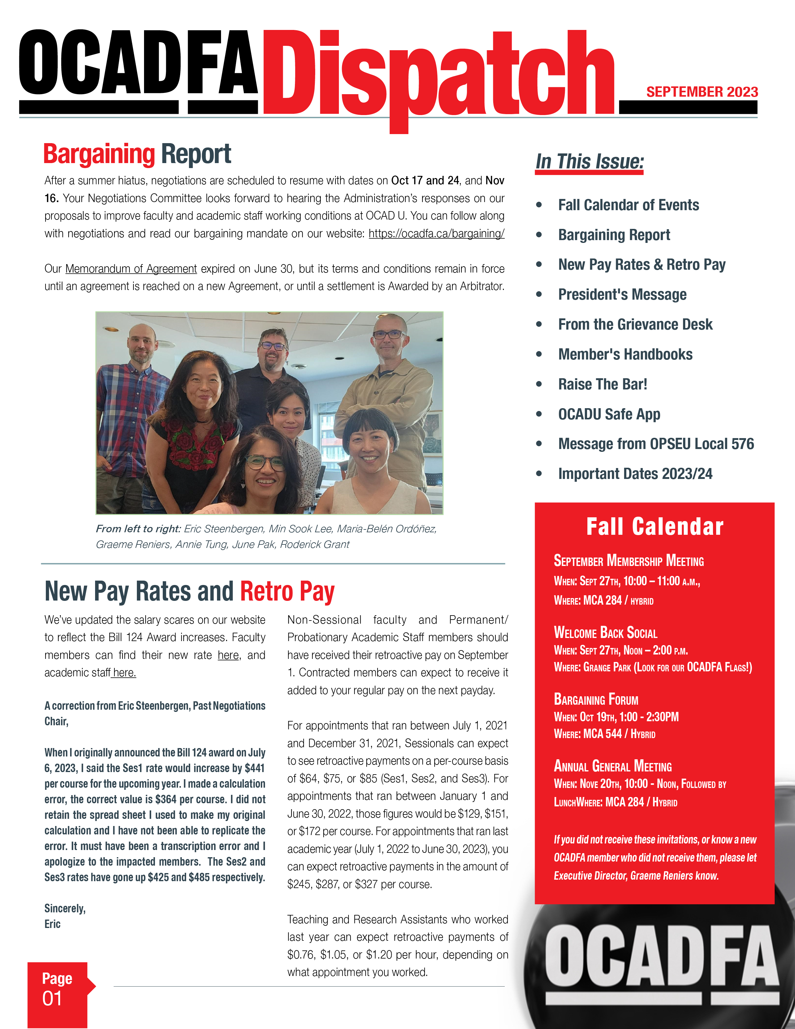 This is the cover page for the September 2023 Dispatch