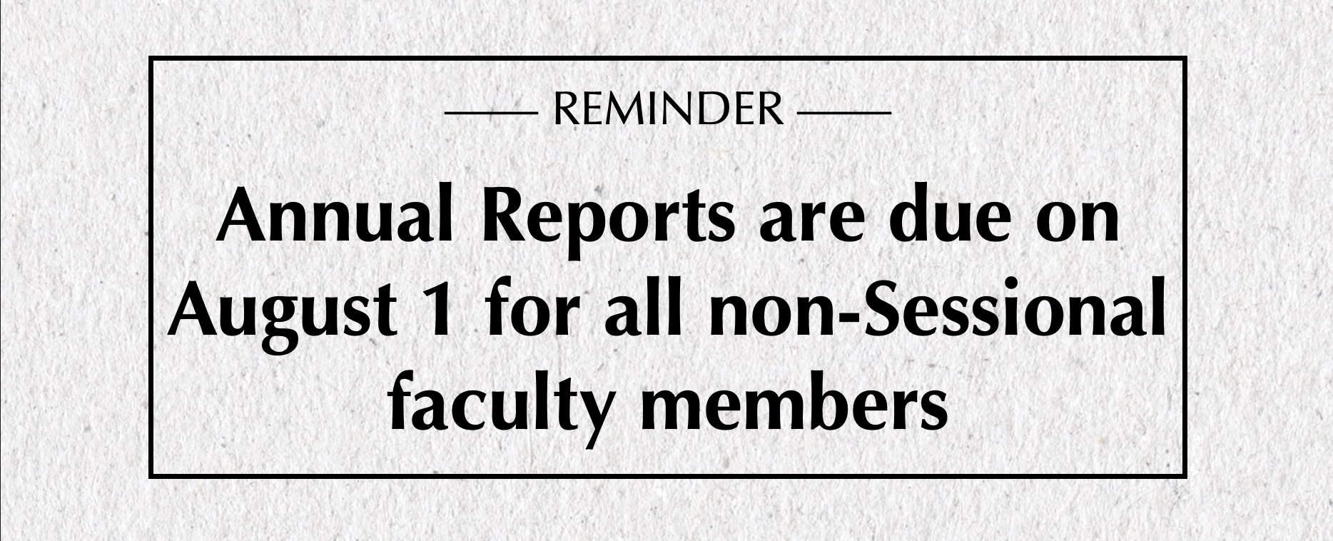 ANNUAL REPORTS: What do I put under Graduate Supervision if I didn’t do any?