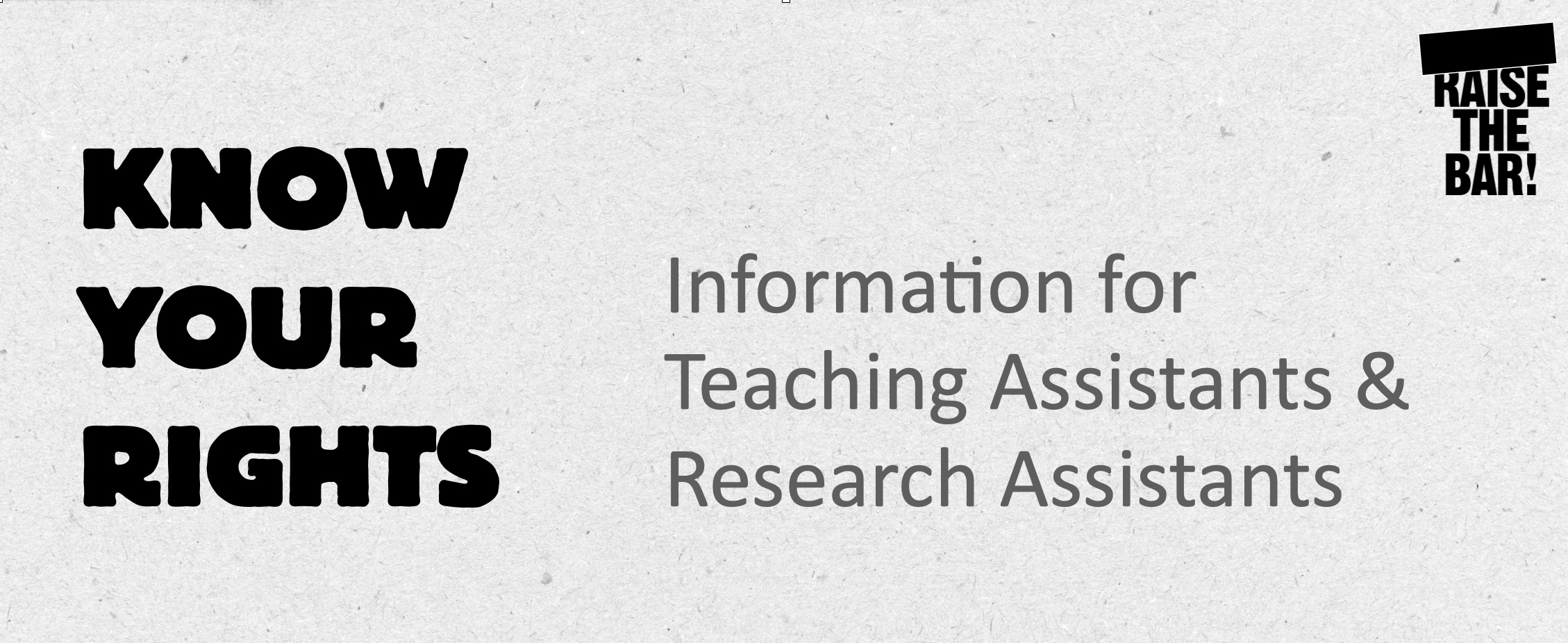Information for TA/RAs